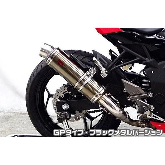 Ninja250SL（ニンジャ250SL）JBK-BX250A TTRタイプスリップオンマフラー GP印字機 ブラックメタルバージョン ASAKURA（浅倉商事）