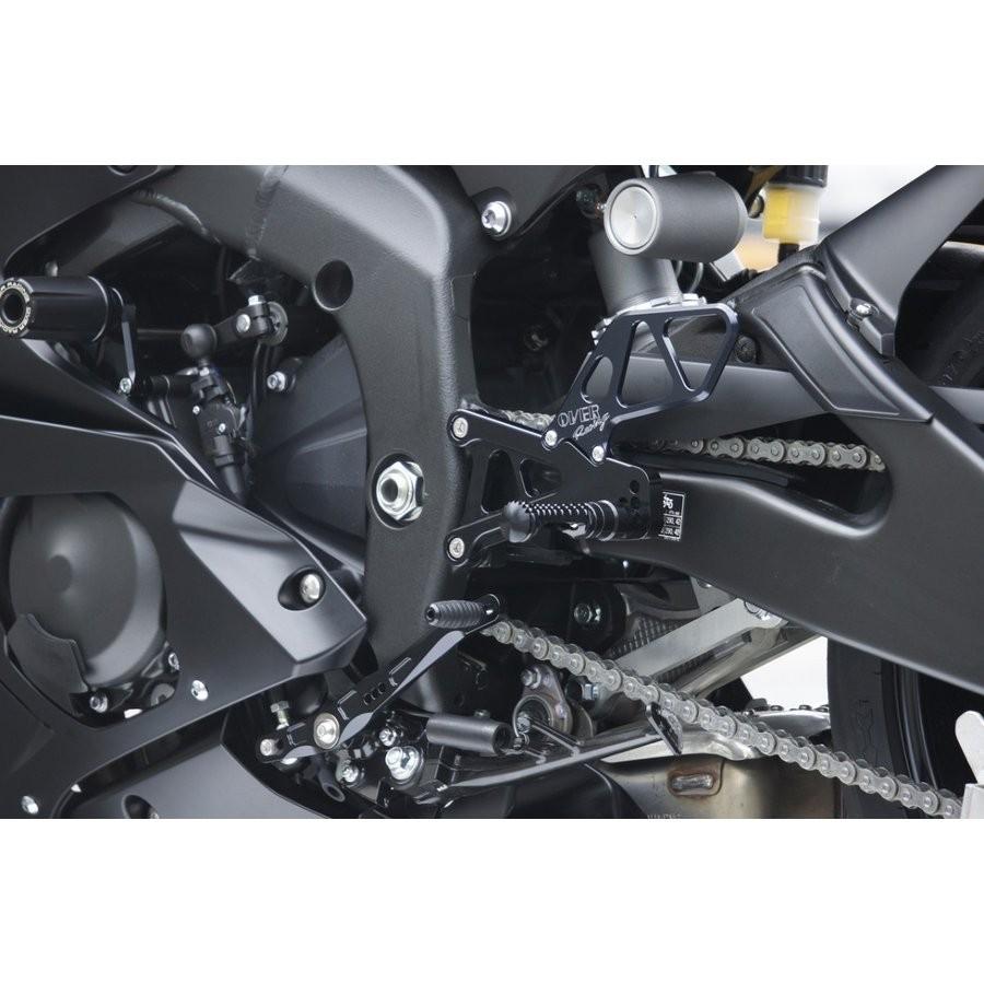 YZF-R6（17年） BACK-STEP 6ポジション ブラック OVER（オーバーレーシング）