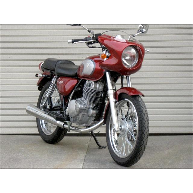 ミニロケットカウル 読みやすい映写幕 文句なし単色 キャンディソノマレッド CHIC DESIGN（シックデザイン） ST250/E（04〜17年） フロントカウル、マスク-車、バイク、自転車-バイク