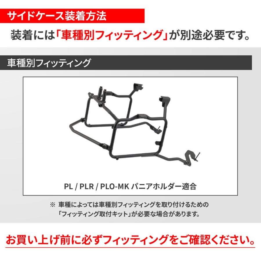 GIVI（ジビ） E23ND サイドケース 未塗装ブラック 左右セット(各23L 