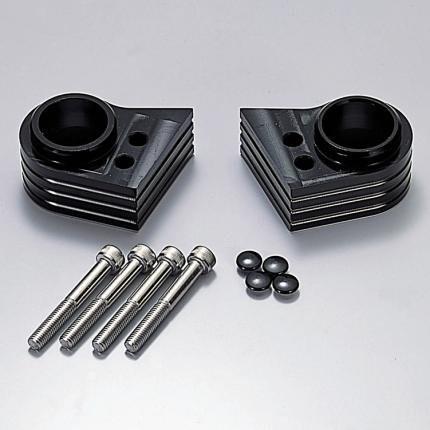 ZZR1100（C型・D型） ハンドルアップスペーサー セパレートハンドル車用H30 内径φ43mm ブラック HURRICANE（ハリケーン）