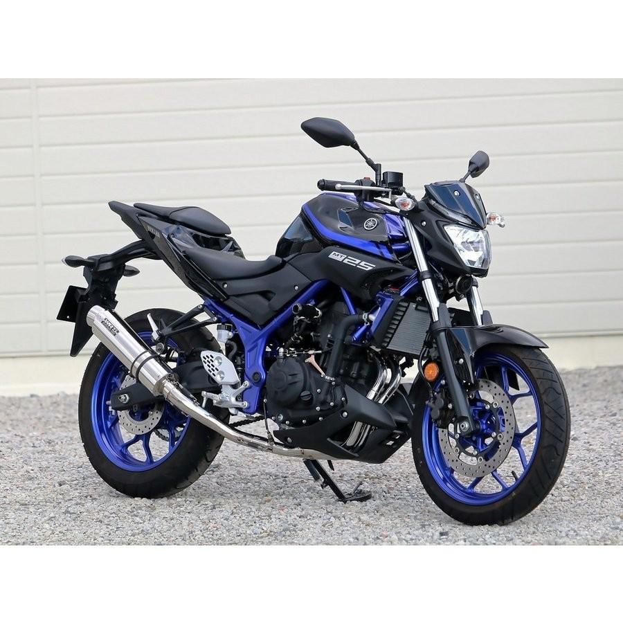 MT-25（18年） ラウンドタイプ ステンレスサイレンサー仕様 フルエキゾーストマフラー WR'S（ダブルアールズ）の画像
