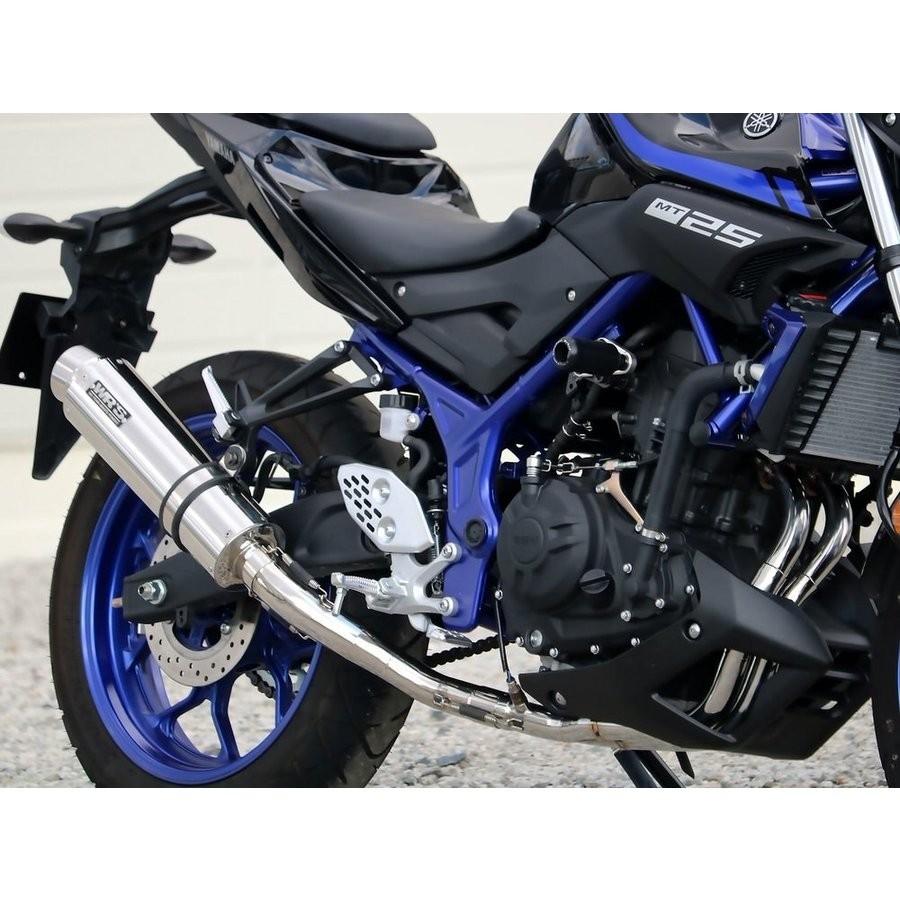 MT-25（18年） ラウンドタイプ ステンレスサイレンサー仕様 フルエキゾーストマフラー WR'S（ダブルアールズ）の画像