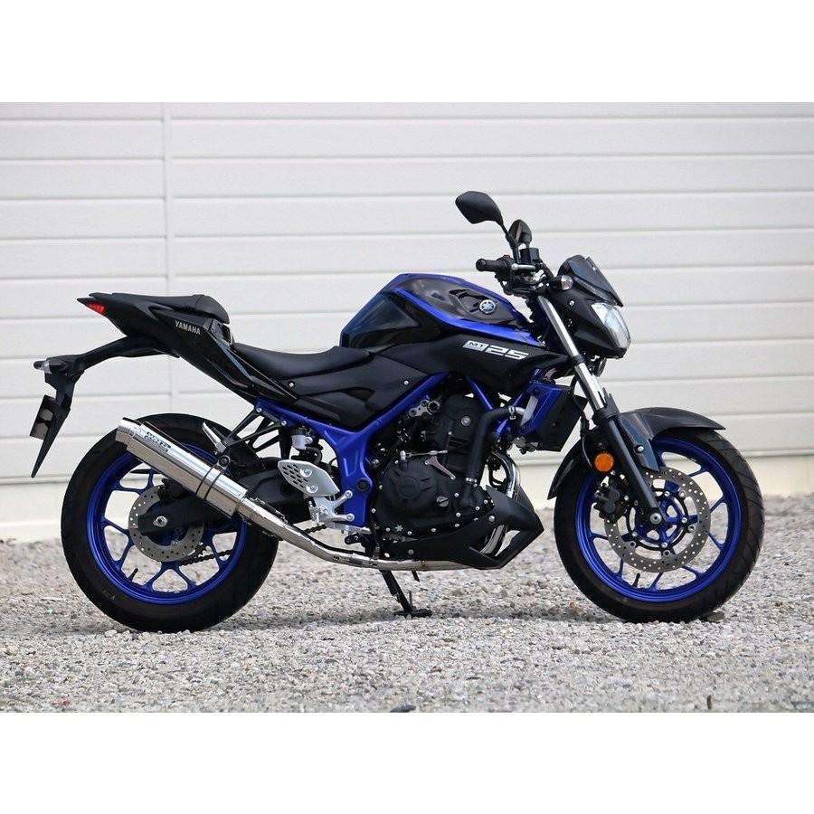 MT-25（18年） ラウンドタイプ ステンレスサイレンサー仕様 フルエキゾーストマフラー WR'S（ダブルアールズ）の画像