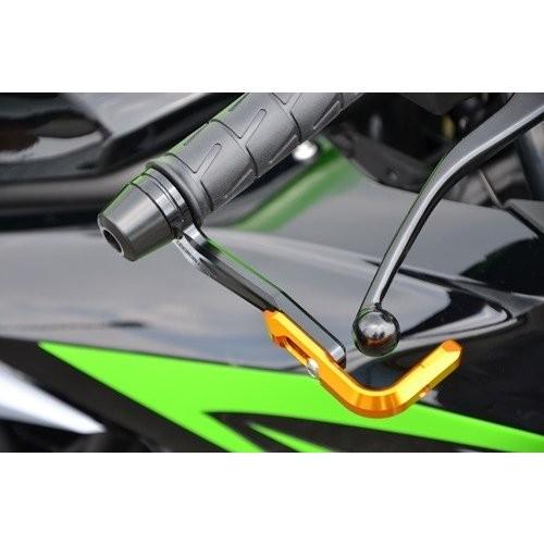 Ninja250SL（ニンジャ250SL） レバーガード（ブレーキ側のみ）ガードエンド/ブルー ガードステー/ゴールド ジュラコン(R)/ブラック AGRAS（アグラス）