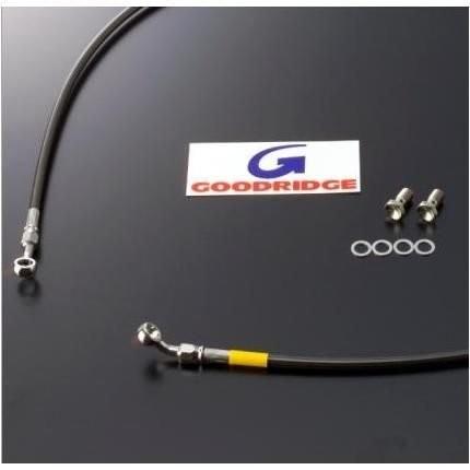 YZF-R25 ブレーキホース フロント用 ステンレス スモークホース GOODRIDGE（グッドリッジ）