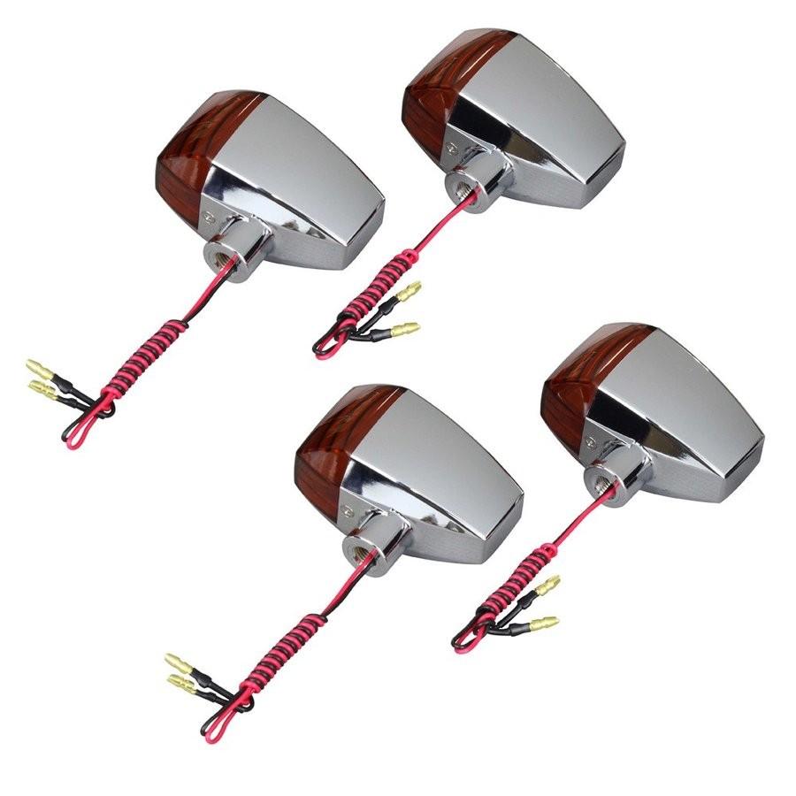 ZRタイプクリスタルカットレンズウインカーセット メッキ上半身/オレンジ色水晶体 POSH（ポッシュ） ZRX1200R（04〜08年）