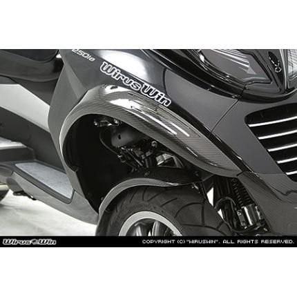 カーボンフロントフェンダーカバー ウイルズウィン（WirusWin） PIAGGIO MP3 250RL :000906 W4 120628 243:バイク メンテ館2号店