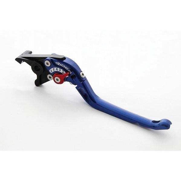 Ninja250R（ニンジャ）08〜12年 可倒式アジャストブレーキレバー ブルー RIDEA（リデア）