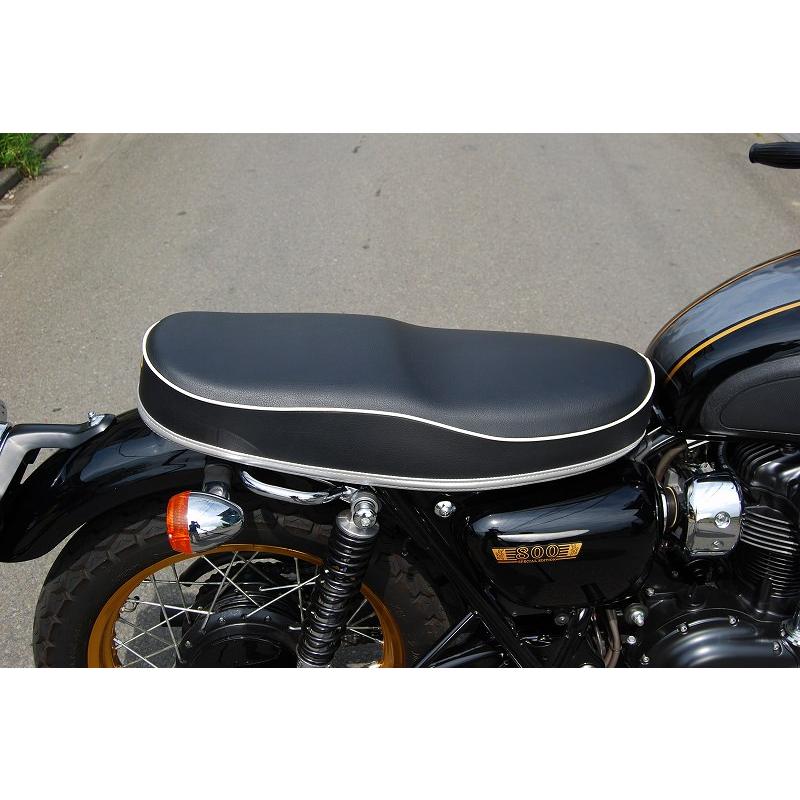 ハイシートC 白パイピング K＆H（ケイアンドエイチ） W650 : バイク