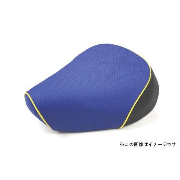 シグナスX（SE12J）国内仕様 被せタイプ 国産シートカバー エンボスブルー/黄色パイピング GRONDEMENT（グロンドマン）