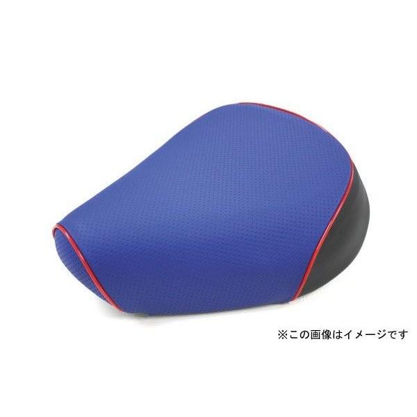 シグナスX（SE12J）国内仕様 被せタイプ 国産シートカバー エンボスブルー/赤パイピング GRONDEMENT（グロンドマン）