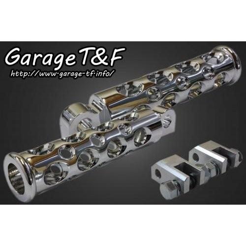 シャドウスラッシャー400（SHADOW） コンバットフットペグ（メッキ） フロントセット ガレージT＆F