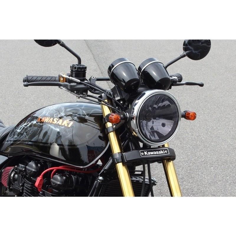 ゼファー750（ZEPHYR） ラウンドタイプ ヘッドランプ スモークブラック