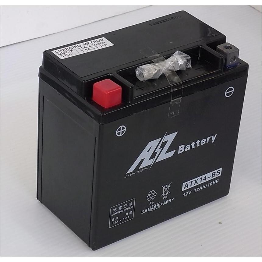 ZX-14 ATX14-BSバッテリー（YTX14-BS互換）液入充電済 AZバッテリー