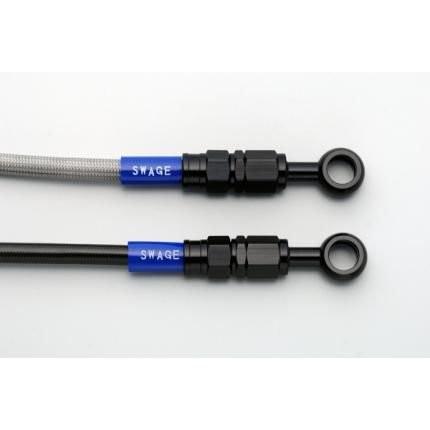 リアブレーキホースキット スモークホース ブラック アルミ SV400 98