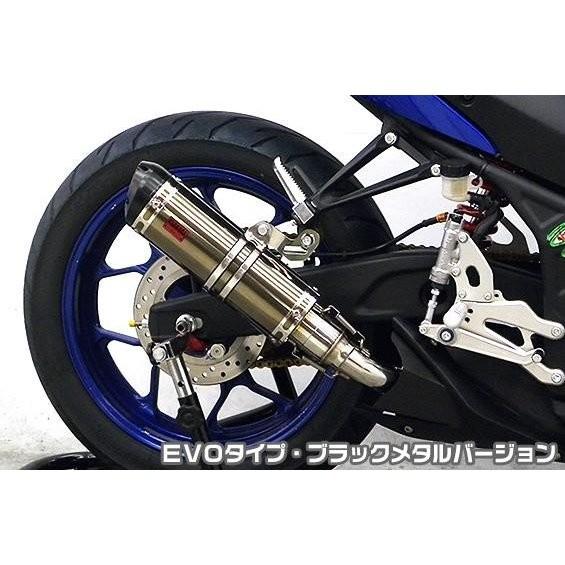 YZF-R3（EBL-RH07J） TTRタイプスリップオンマフラー EVOタイプ ブラックメタルバージョン ヒートガード・ブラック仕上 ASAKURA（浅倉商事）