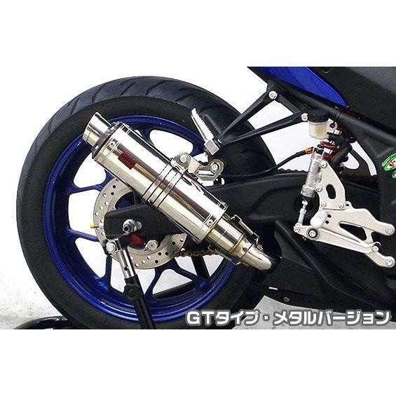 YZF-R3（EBL-RH07J） TTRタイプスリップオンマフラー GT印字機 金属元素変わり種 ヒートガード・ブラック仕上 ASAKURA（浅倉商事）