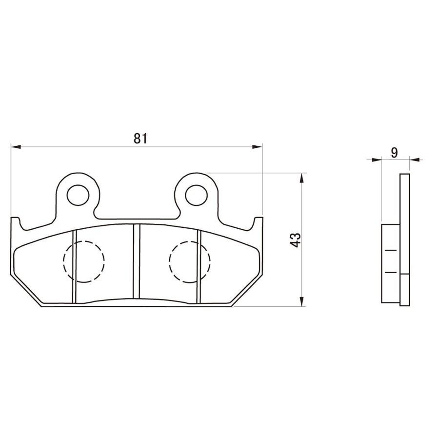 79781 赤パッド（ブレーキパッド） DAYTONA（デイトナ） : バイク