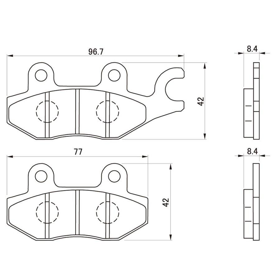 72466 ハイパーシンタードパッド（ブレーキパッド） DAYTONA（デイトナ