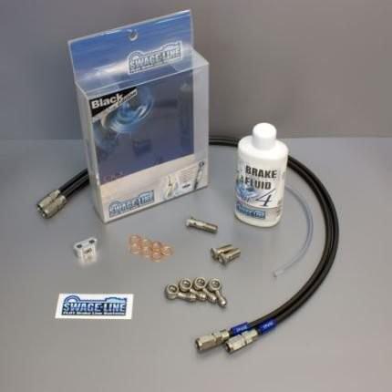 フロントブレーキホースキット スモークホース ステンレス CB1300SF 01〜02年 スウェッジライン（SWAGE-LINE）