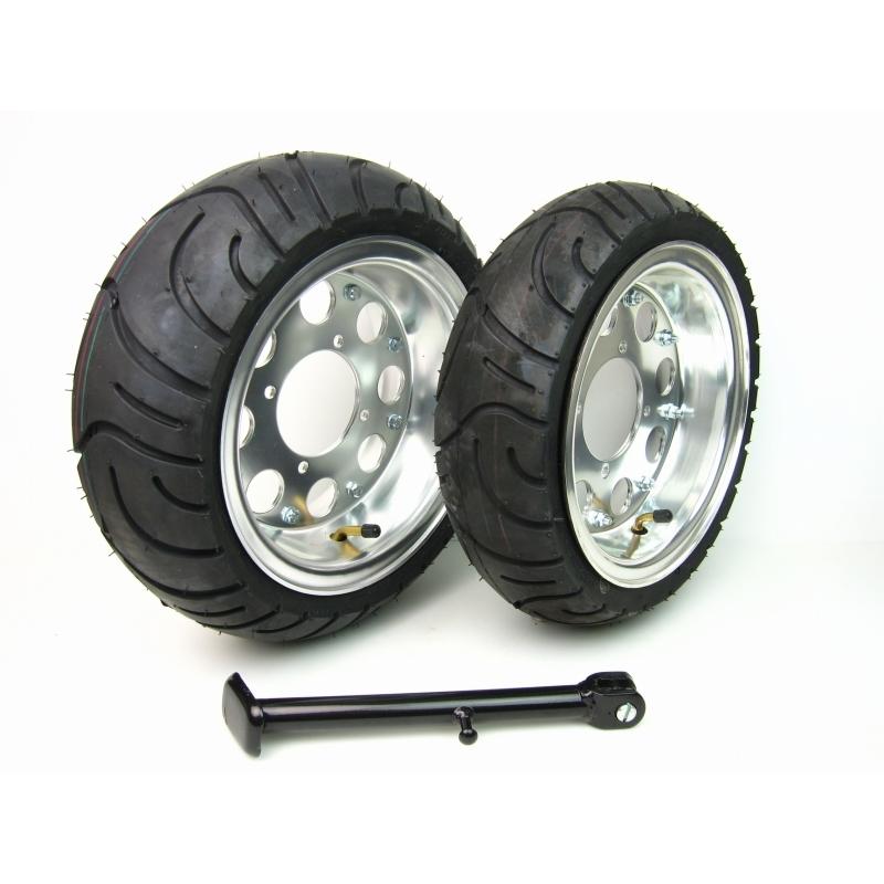 軽銀車輪8inF3.00J＆R3.75J照明ランプ MINIMOTO（ミニモト）