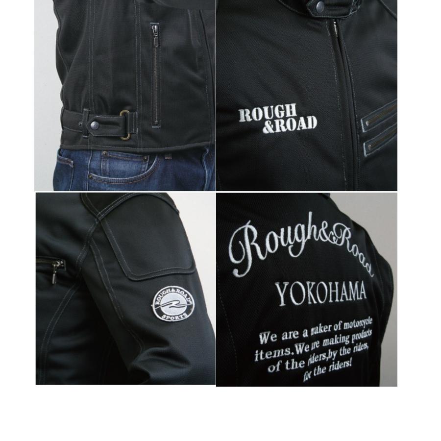 RR7308 ライディングZIPメッシュジャケットEM オリーブ Mサイズ ラフアンドロード（Rough＆Road）