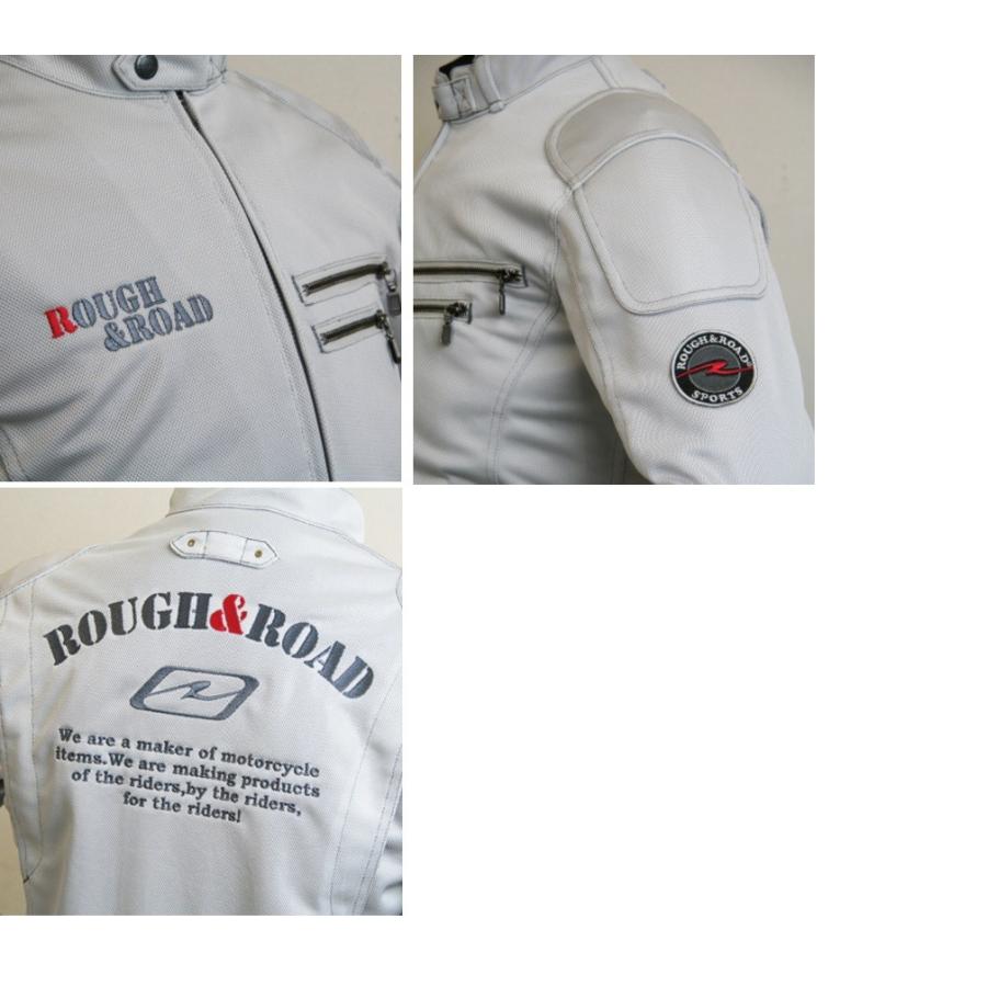 RR7308 ライディングZIPメッシュジャケットEM オリーブ Mサイズ ラフアンドロード（Rough＆Road）