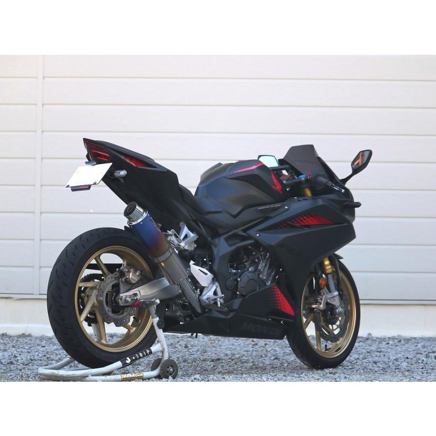 ラウンドタイプフルエキゾースト マフラー 焼き色チタン