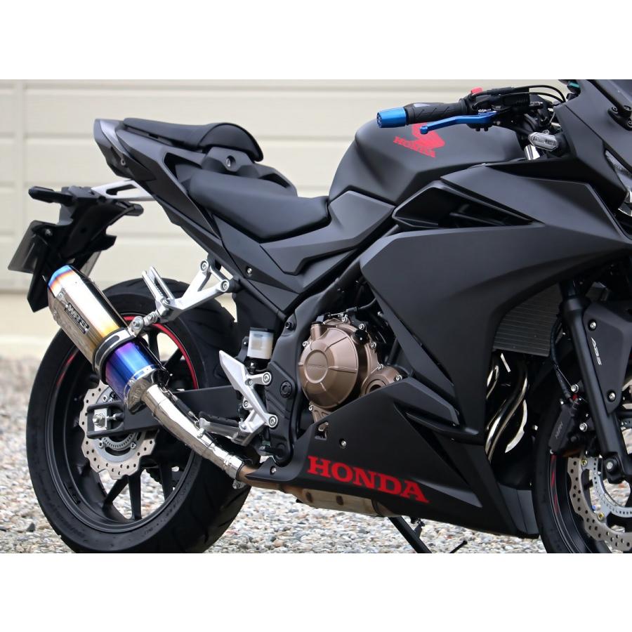 WR's ステンレス マフラー グラデーション　CBR400R B級品　最終値 SS-OVALスリップオンマフラー 焼き色タイプ WR'S（ダブル