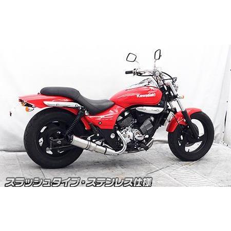 スリップオンマフラー スラッシュタイプ ステンレス仕様 ウイルズウィン（WirusWin） エリミネーター250V（前期型）の画像