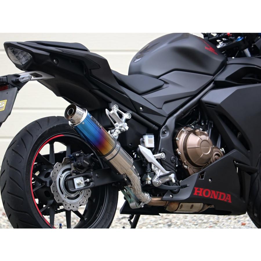 CBR400R（2BL-NC56） ラウンドタイプスリップオンマフラー 焼き色チタンサイレンサー仕様 WR'S（ダブルアールズ）｜hamashoparts｜05