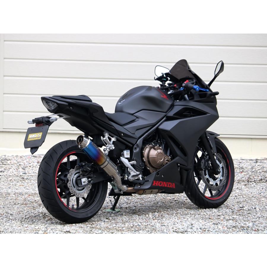 CBR400R（2BL-NC56） ラウンドタイプスリップオンマフラー 焼き色