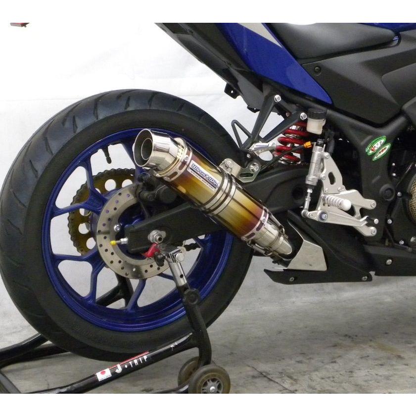 YZF-R3（EBL-RH07J） スリップオンマフラー スポーツタイプ チタン（ヒートガード-ブラック仕上） ウイルズウィン（WirusWin）