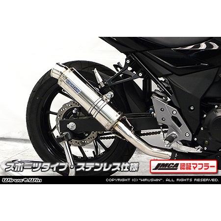 スリップオンマフラー 運動競技手あい ステンレス鋼（JMCA免許えり巻き） ウイルズウィン（WirusWin） GSX250R（2BK-DN11A） バイク-車、バイク、自転車