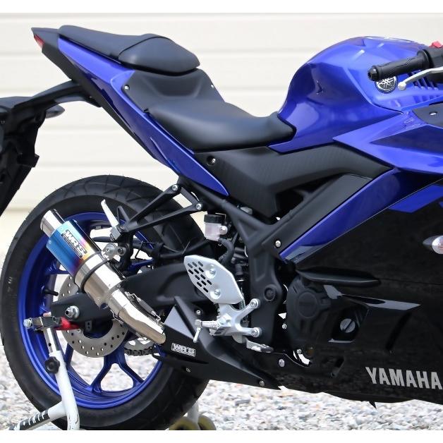 ショートオーバルタイプ チタン 焼き色タイプサイレンサー WR'S（ダブルアールズ） YZF-R25の画像