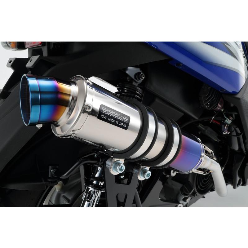 ビーウィズ125（BWS125）SEA6J R-EVOえり巻き（レーシングエヴォ） チタンサイレンサー その向き免許模範例 BEAMS（ビームス） 車、バイク、自転車-マフラー-フルエキゾースト