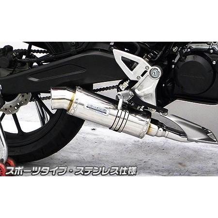 ダイナミックマフラー フルエキゾースト スポーツタイプ ステンレス仕様 ウイルズウィン（WirusWin） CB125R（2BJ-JC79）