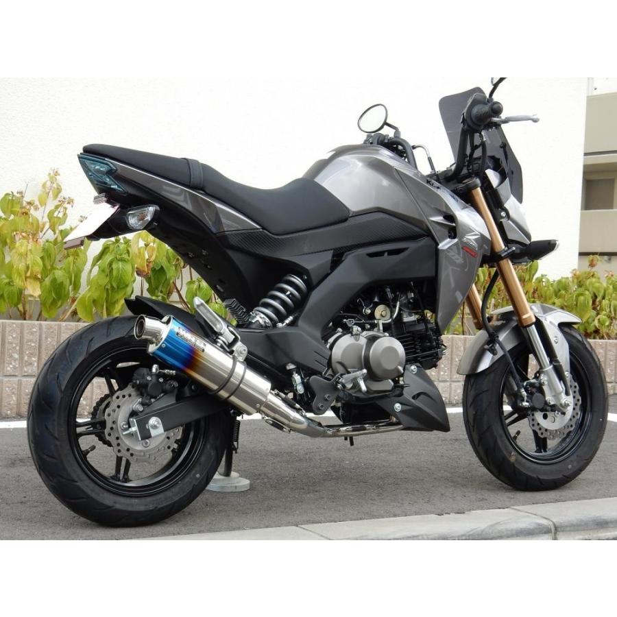Z125 PRO（プロ） ショートオーバル チタンマフラー 焼き色タイプ フル