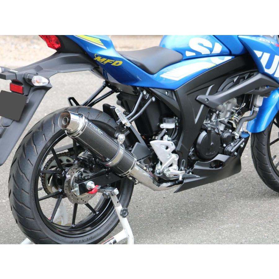 GSX-R125 gsx-s125 DL33B WR’s マフラー ラウンドタイプ カーボンサイレンサー仕様 フルエキゾーストマフラー