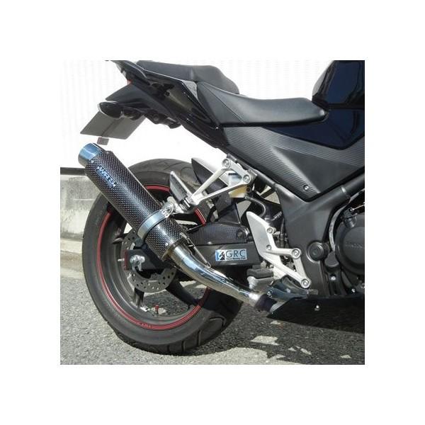 CBR250R（14年〜） リアエキゾーストマフラー カーボン（ラウンドタイプ）JMCA認証 WR'S（ダブルアールズ）