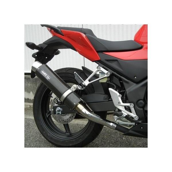 CB250F（MC43） リアエキゾーストマフラー カーボン（ラウンドタイプ