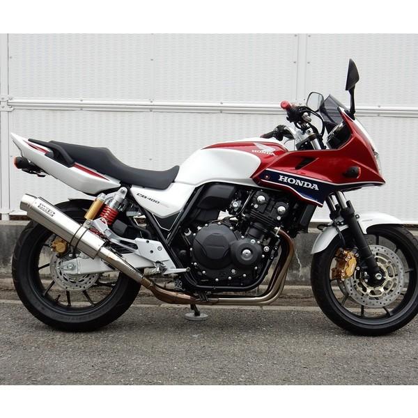 CB400SF・SB（EBL-NC42） ステンレスラウンドリアエキゾーストマフラー ステンレス WR'S（ダブルアールズ）