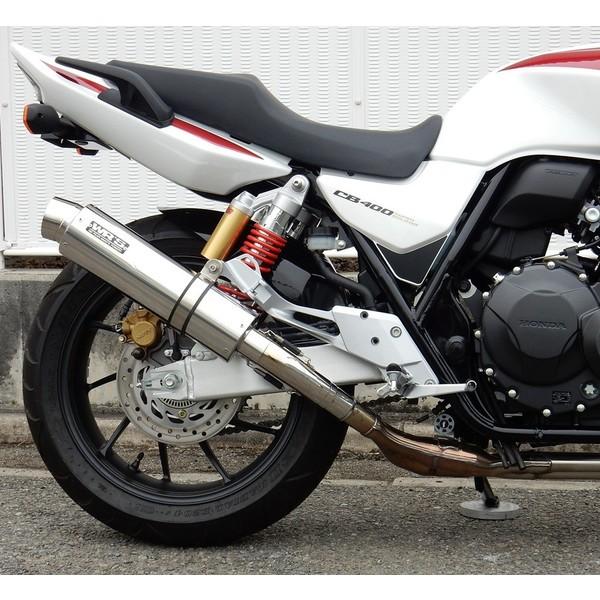 CB400SF・SB（EBL-NC42） ステンレスラウンドリアエキゾーストマフラー ステンレス WR'S（ダブルアールズ）の画像