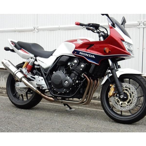 CB400SF・SB（EBL-NC42） ステンレスラウンドリアエキゾーストマフラー ステンレス WR'S（ダブルアールズ）の画像