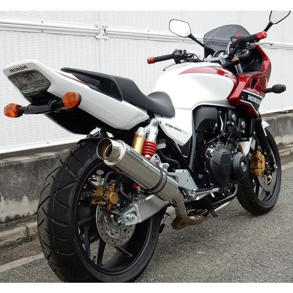 CB400SF・SB（EBL-NC42） ステンレスラウンドリアエキゾーストマフラー ステンレス WR'S（ダブルアールズ）の画像