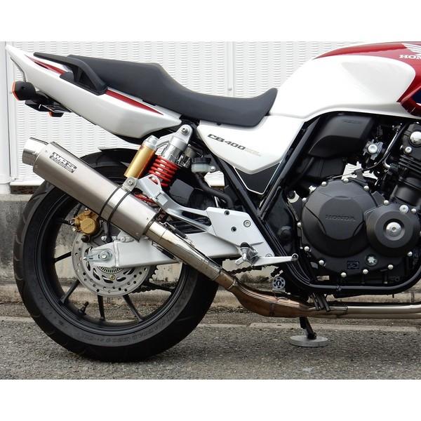 CB400SF・SB（EBL-NC42） ステンレスラウンドリアエキゾーストマフラー チタンソリッド WR'S（ダブルアールズ）の画像
