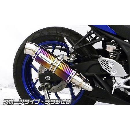 スリップオンマフラー スポーツタイプ チタン（ヒートガード-ブラック仕上） ウイルズウィン（WirusWin） YZF-R25（2BK-RG43J）