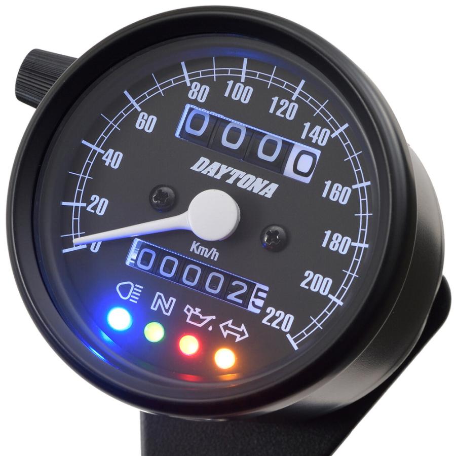 DAYTONA（デイトナ） 機械式スピードメーター φ60 ホワイトLED照明