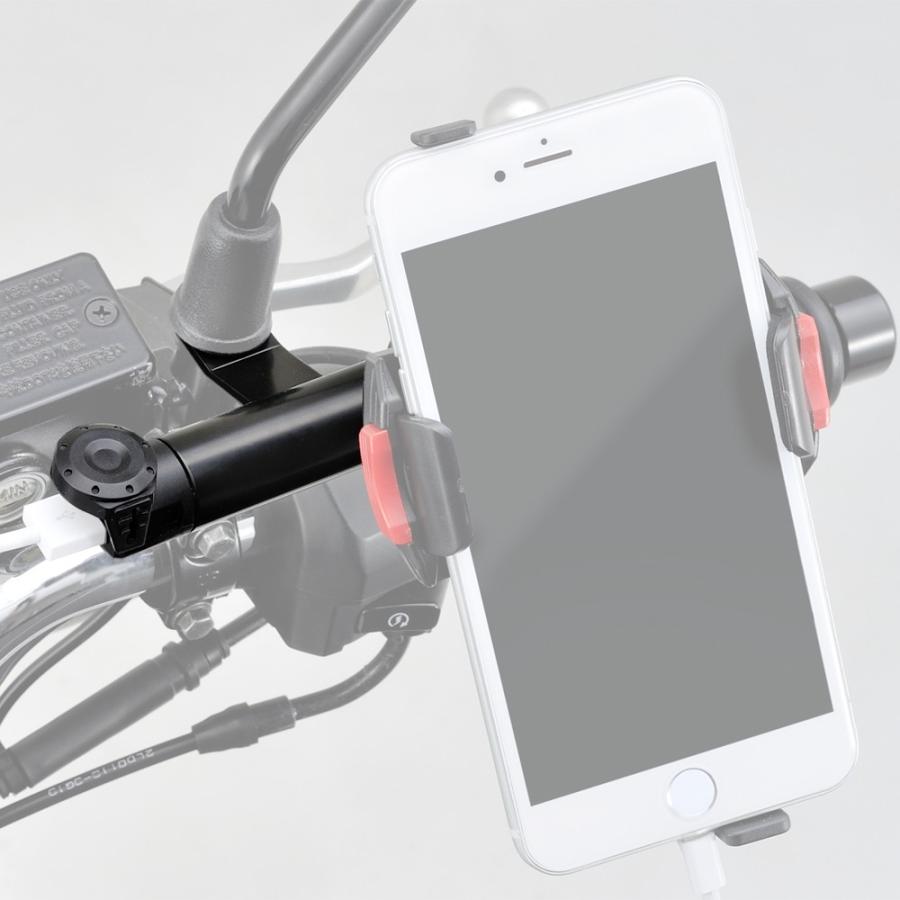 2個セット デイトナ バイク用 USB電源&クランプバー USB(5V/2.1A) iPhone